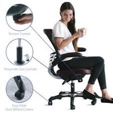Modway Edge Mesh Back And Brown Vinyl Seat Office Chair With Flipup Arms Ergonomic Desk And Computer Chair Check Out The I Modway Office Chair White Vinyl