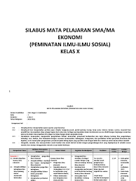 Kumpulan ptk bahasa arab (penelitian. Silabus Ekonomi Sma 2020 Kelas X