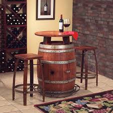 Vintage Oak Wine Barrel Bistro Table Bar Stools Wine Barrel Table Wine Barrel Furniture Barrel Furniture