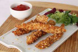 600 gramos de pollo cortado en tiras. Fingers De Pollo Rebozado Con Kikos Codigo Cocina
