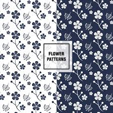 Download Flower Patterns In White And Blue For Free Vector Free Flower Patterns Background Patterns