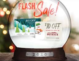 Check spelling or type a new query. Outback Steakhouse On Twitter Holiday Flash Sale Buy 50 In Gift Cards And Get 20 For You Available Only On 12 22