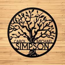 Personalized Family Established Family Tree Metal Sign Custom Etsy Metal Signs Custom Sign Family Tree Wall Decor