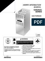 If you have already replaced your filter, and your system makes excessive noise, contact your lennox dealer to address the problem. Lennox G40uh Manual Furnace Thermostat
