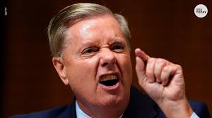South Carolina US Sen Lindsey Graham gets angry, pulls mic