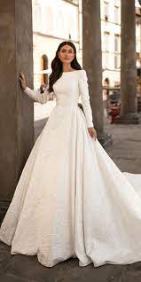 One that's modest and traditional. 24 Modest Wedding Dresses Of Your Dream Wedding Dresses Guide Wedding Dresses Wedding Dress Guide Wedding Dress Sleeves