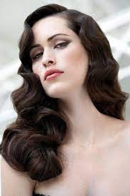 Vintage Curly Wavy Hairstyle Hollywood Hair Old Hollywood Hair Long Hair Styles