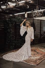 Samantha Bell Sleeve Wedding Dress Bell Sleeve Wedding Dress Long Sleeve Wedding Dress Lace Bohemian Wedding Dress Lace