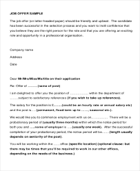 After much consideration i have decided to accept another job offer. Free 6 Sample Proposal Offer Letter Templates In Pdf Ms Word