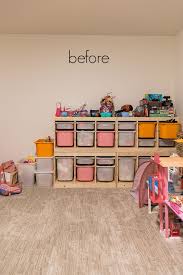 Funky oloured chairs and black board and lovely big book case and rug #homedecorideas. Kids Playroom Makeover With Hot Air Balloons So Much Better With Age
