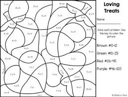 Not only will your child practice critical multiplication skills using a number line and skip counting, but he or she will be ready to throw a tea party after completing this delectable worksheet! Free Printable Valentine Multiplication Color By Number Novocom Top
