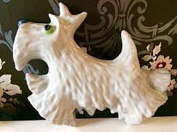Vintage Ceramic Dog Wall Hanging X2f Vintage Dog Home Decor X2f Dog Wall Art Hand Painting Art Vintage Wall Art
