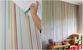 Garis lurus cat tips untuk naikkan seri dinding dengan kreativiti gambar abstrak putih lantai jumlah dinding pola garis hijau 10 Diy Termudah Mengecat Dinding Rumah Bisa Pakai Spons Cuci Piring
