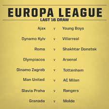 The europa league last 16 draw takes place on friday but who has made it through and who could the british sides face? Manchester United Draw Ac Milan As Arsenal Return To Olympiacos In Europa League Football Nigeria Sports News Transfers Gossips Path Of Ex