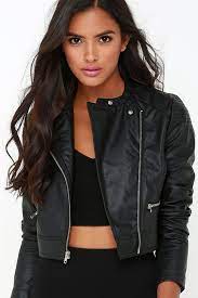 Jack By Bb Dakota Lo Black Cropped Vegan Leather Jacket Vegan Leather Jacket Leather Jacket Fake Leather Jacket