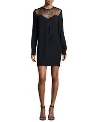 A L C Tate Mesh Trim Shift Dress Black Latest Fashion Dresses Dresses Fashion
