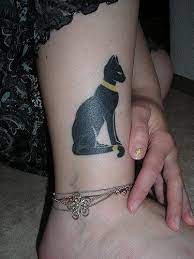 Egyptian motifs give the tattoo artist plenty of creative possibilities. Nice Egyptian Cat Tattoo On Leg Tattooimages Biz