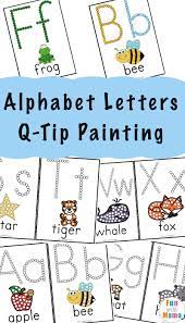 Q tip painting abc printables. Alphabet Printables Q Tip Painting Fun With Mama