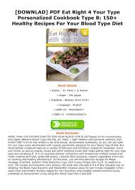 D'adamo with personal wellness chef kristin o'connor has written a set of . Six Downlad Pdf Eat Right 4 Your Type Personalized Cookbook Type B 150 Healthy Recipes For Your Blood Type Diet Page 1 Created With Publitas Com