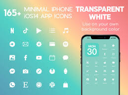 Ios Transparent White App Icons 165 Clear Background Etsy In 2020 App Icon Themes App Icon
