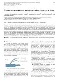 Pdf Nondestructive Evaluation Methods Of Broken Wire Ropes