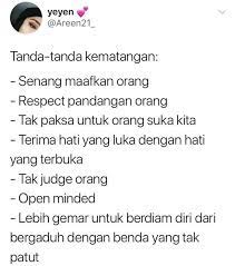 Apa yang dia buat mungkin tak mengatakan dia seorang yang setia atau jujur. Tanda Tanda Kau Makin Matang Siakap Keli Press Facebook