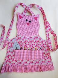 Kids Crayon Apron Pink Cat Cooking Apron Garden Apron Fully Lined Made To Order Sizes From 3 4 5 6 And 7 8 Tablier Enfant Tablier Vintage Projets De Couture Enfant