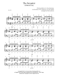 Download and print the scientist piano sheet music by coldplay. The Scientist By Coldplay Piano Sheet Music Advanced Level