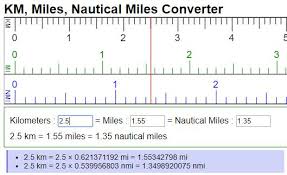 convert kilometers miles nautical miles km mi nmi