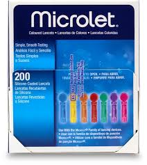 Ascensia Microlet Lancets Colored 100 Pieces - 123Disposables.Com