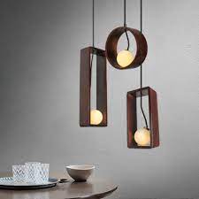 Open Bulb Ceiling Pendant Lamp Modern Design Wood 3 Light Drop Light For Living Room Takeluckhome Com