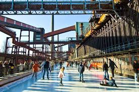 Emscher Park Ice Skating Rink In Post Industrial Site Turned Public Park Coal Mining Sport Park Industrial