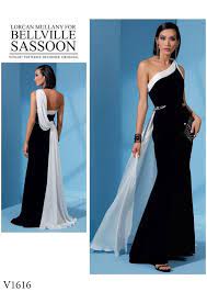 Patron couture gratuit bébé fille ». Patron Vogue 1616 Robe Soiree Femme Bretelle Asymetrique Traine