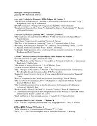 Jan dulles was born as jan keuken. 1 Michigan Theological Seminary January 2007 Periodical Arrivals