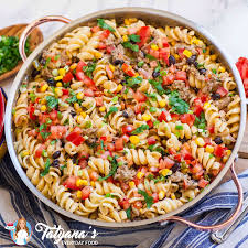 Cheesy Taco Pasta Barbara Groundbr In 2020 Beef Recipes Dinner Recipes Pasta