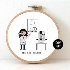 See more ideas about cross stitch, stitch, cross stitch patterns. Male Eye Doctor Cross Stitch Kit Studio Koekoek