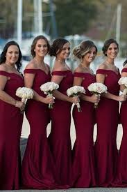 Elegant Wine Red A Line Bridesmaid Dresses Scoop Neck Wedding Guest Dress Mermaid Long Bridesmaid Dresses Wine Bridesmaid Dresses Burgandy Bridesmaids Dress