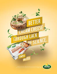 Print Poster And Digital Campaign Introducing Arla Cream And Sliced Cheese To The Us Market Food Poster Design Copywriting Ads Food Graphic Design