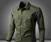 Amazon.com: Camisa militar táctica de manga larga de algodón ...