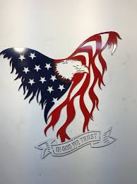Black And White Eagle Flag Tattoo Pin On Fourth Of July