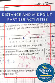 Distance And Midpoint Partner Activities Writing Equations Coordinate Plane Activity Number Line