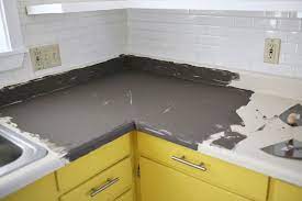 Diy concrete countertops are much easier when they are poured in place. Concrete Countertop Diy A Beautiful Mess