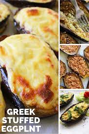 Greek Stuffed Eggplant Papoutsakia 30 Days Of Greek Food Recipe In 2020 Eggplant Recipes Greek Recipes Recipes