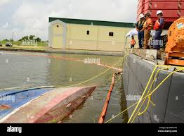 James Dueñes, senior response officer of Texas General Land Office, Pete  Jobes, salvage foreman of Global Marine Diving and Salvage, and Coast Guard  Petty Officer 2nd Class Jessye Buswell, a marine science technician from  Sector Lake Michigan ...