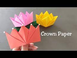 Origami Crown Paper Crown 5 Minutes Craft Easy And Simple Paper Crafts Origami Tutorial Youtube Origami Crown Paper Art Craft Easy Paper Crafts