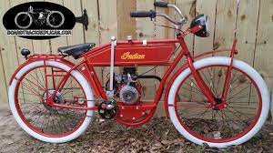 1913 Harley Indian Board Track Replica W Springer Forks Motorcycle Motorised Bike Motorized Bicycle