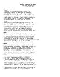 4A State Wrestling Tournament Holt Arena