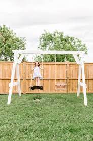 The recycled pallet diy swing build. Simple Wooden Swing Set Plans Nick Alicia