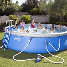 Bestway 18 X 48 Fast Set Above Ground Swimming Pool Walmart Com Portable Swimming Pools Swimming Pools Above Ground Swimming Pools