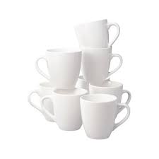 Thomson Pottery 16 Oz Basic White Stoneware Mug Set Of 8 201358 The Home Depot Product titlenotneutral lino 10 oz porcelain coffee cup | for specialty coffee drinks, latte product titlebetter homes & gardens porcelain cappuccino mug, set of 6.